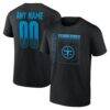 Tennessee Titans Home Field Pop Personalized Name & Number T-Shirt - Black - Front View