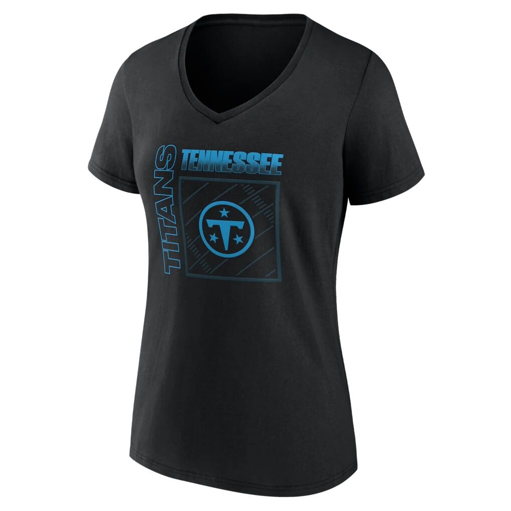 Tennessee Titans Women's Home Field Pop Personalized Name & Number V-Neck T-Shirt