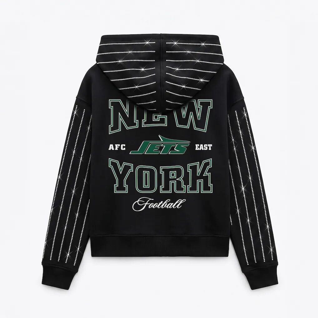 New York Jets Gameday Couture Women's Eyes on the Prize Mid-Crop Full-Zip Hoodie