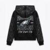 Philadelphia Eagles Gameday Couture Women's Eyes on the Prize Mid-Crop Full-Zip Hoodie - Black - Front View
