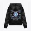 Tennessee Titans Gameday Couture Women's Eyes on the Prize Mid-Crop Full-Zip Hoodie - Black - Front View