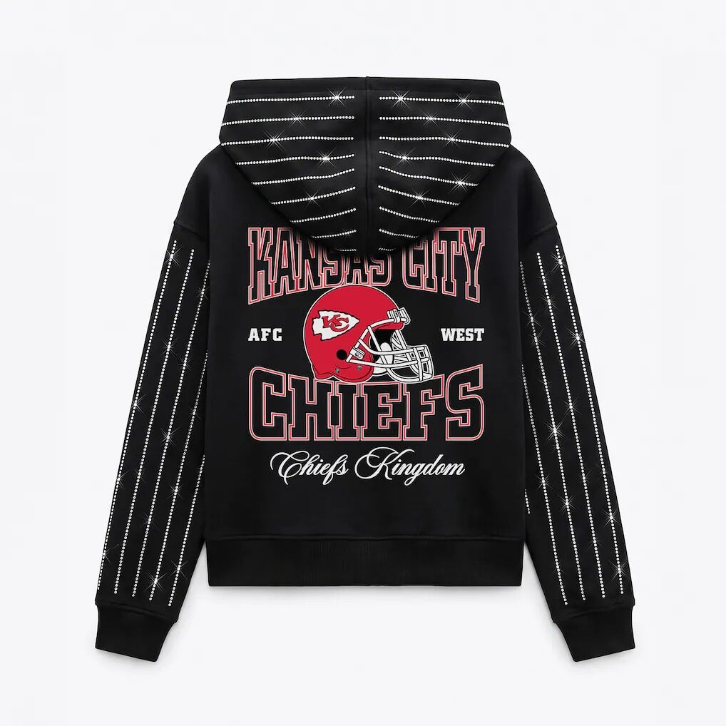 Kansas City Chiefs Gameday Couture Women’s Eyes on the Prize Mid-Crop Full-Zip Hoodie