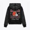 Cleveland Browns Gameday Couture Women's Eyes on the Prize Mid-Crop Full-Zip Hoodie - Black - Front View