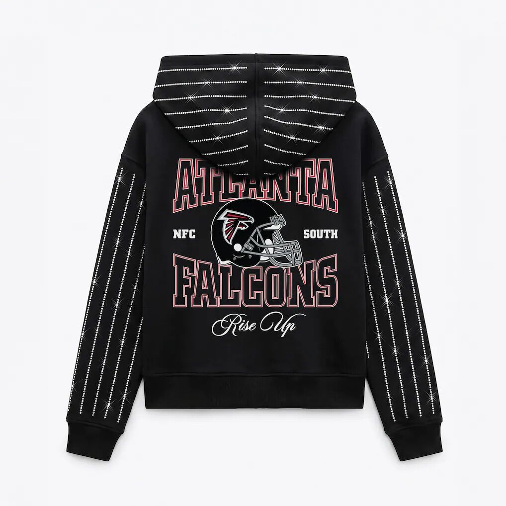 Atlanta Falcons Gameday Couture Women’s Eyes on the Prize Mid-Crop Full-Zip Hoodie