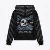 Carolina Panthers Gameday Couture Women's Eyes on the Prize Mid-Crop Full-Zip Hoodie - Black - Front View