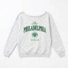 Philadelphia Eagles Gameday Couture Women's Offsides Energy Off-Shoulder Sweatshirt - - Front View