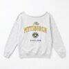 Pittsburgh Steelers Gameday Couture Women's Offsides Energy Off-Shoulder Sweatshirt - - Front View