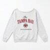 Tampa Bay Buccaneers Gameday Couture Women's Offsides Energy Off-Shoulder Sweatshirt - - Front View