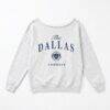 Dallas Cowboys Gameday Couture Women's Offsides Energy Off-Shoulder Sweatshirt - - Front View