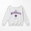 Buffalo Bills Gameday Couture Women's Offsides Energy Off-Shoulder Sweatshirt - - Front View