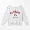 Arizona Cardinals Gameday Couture Women's Offsides Energy Off-Shoulder Sweatshirt - - Front View