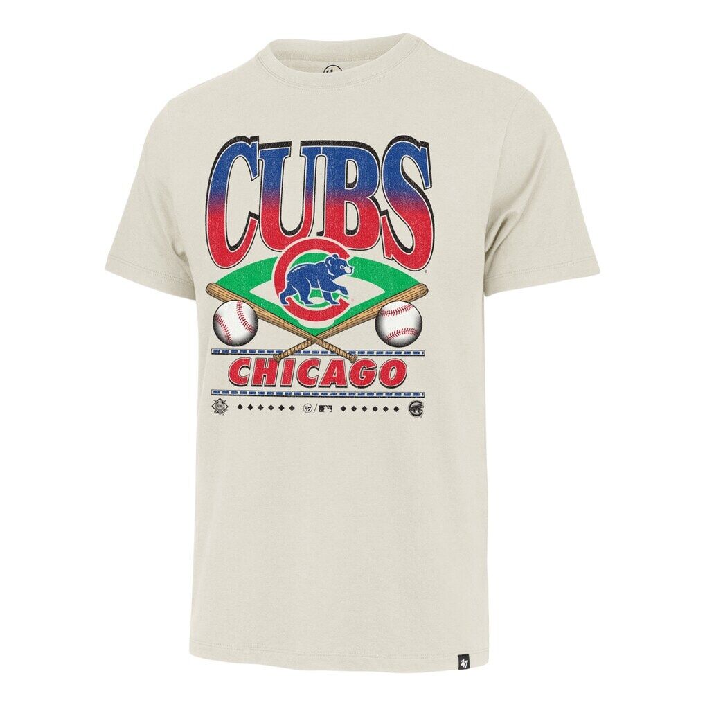 Chicago Cubs '47 Straight Shot Two Franklin T-Shirt - Tan