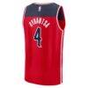 AJ Dybantsa Washington Wizards Fashion7 2026 NBA Draft First Round Pick Fast Break Jersey - Red - Detail View