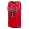 Caleb Wilson Chicago Bulls Fanatics 2026 NBA Draft First Round Pick Fast Break Jersey - Red - Back View