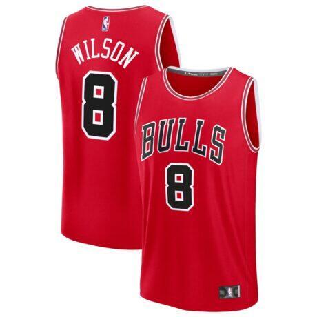 Caleb Wilson Chicago Bulls Fanatics 2026 NBA Draft First Round Pick Fast Break Jersey - Red - Front View