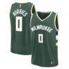 Brayden Burries Milwaukee Bucks Fashion7 2026 NBA Draft First Round Pick Fast Break Jersey - Green - Front View