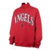 Los Angeles Angels '47 Women's Oversized Vantage Mock Neck Sweatshirt - Red - Side View