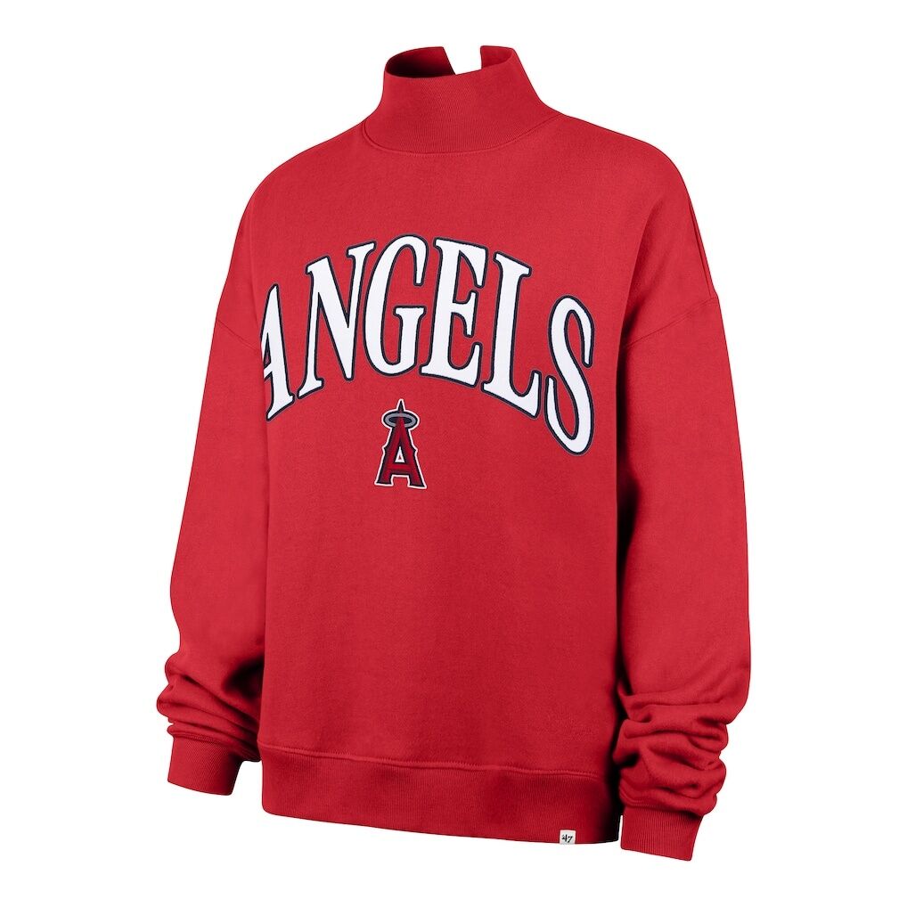 Los Angeles Angels '47 Women's Oversized Vantage Mock Neck Sweatshirt