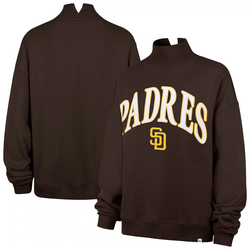 San Diego Padres '47 Women's Oversized Vantage Mock Neck Sweatshirt