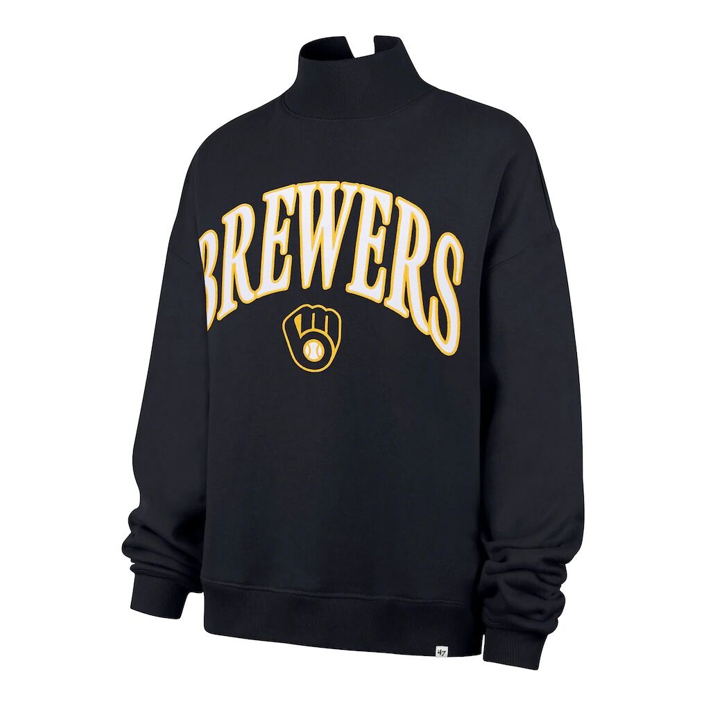 Milwaukee Brewers '47 Women's Oversized Vantage Mock Neck Sweatshirt