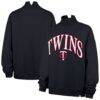 Minnesota Twins '47 Women's Oversized Vantage Mock Neck Sweatshirt - Navy - Front View