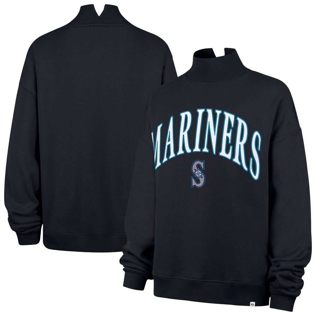 Seattle Mariners '47 Women's Oversized Vantage Mock Neck Sweatshirt