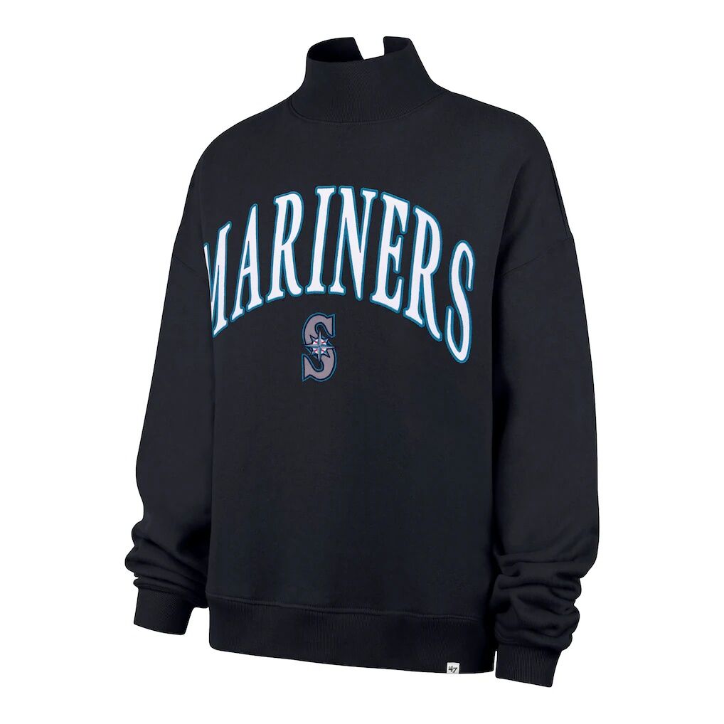 Seattle Mariners '47 Women's Oversized Vantage Mock Neck Sweatshirt
