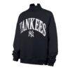 New York Yankees '47 Women's Oversized Vantage Mock Neck Sweatshirt - Navy - Side View