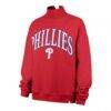 Philadelphia Phillies '47 Women's Oversized Vantage Mock Neck Sweatshirt - Red - Side View