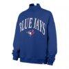 Toronto Blue Jays '47 Women's Oversized Vantage Mock Neck Sweatshirt - - Side View