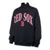 Boston Red Sox '47 Women's Oversized Vantage Mock Neck Sweatshirt - Navy - Side View