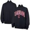 Cleveland Guardians '47 Women's Oversized Vantage Mock Neck Sweatshirt - Navy - Front View