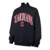 Cleveland Guardians '47 Women's Oversized Vantage Mock Neck Sweatshirt - Navy - Side View