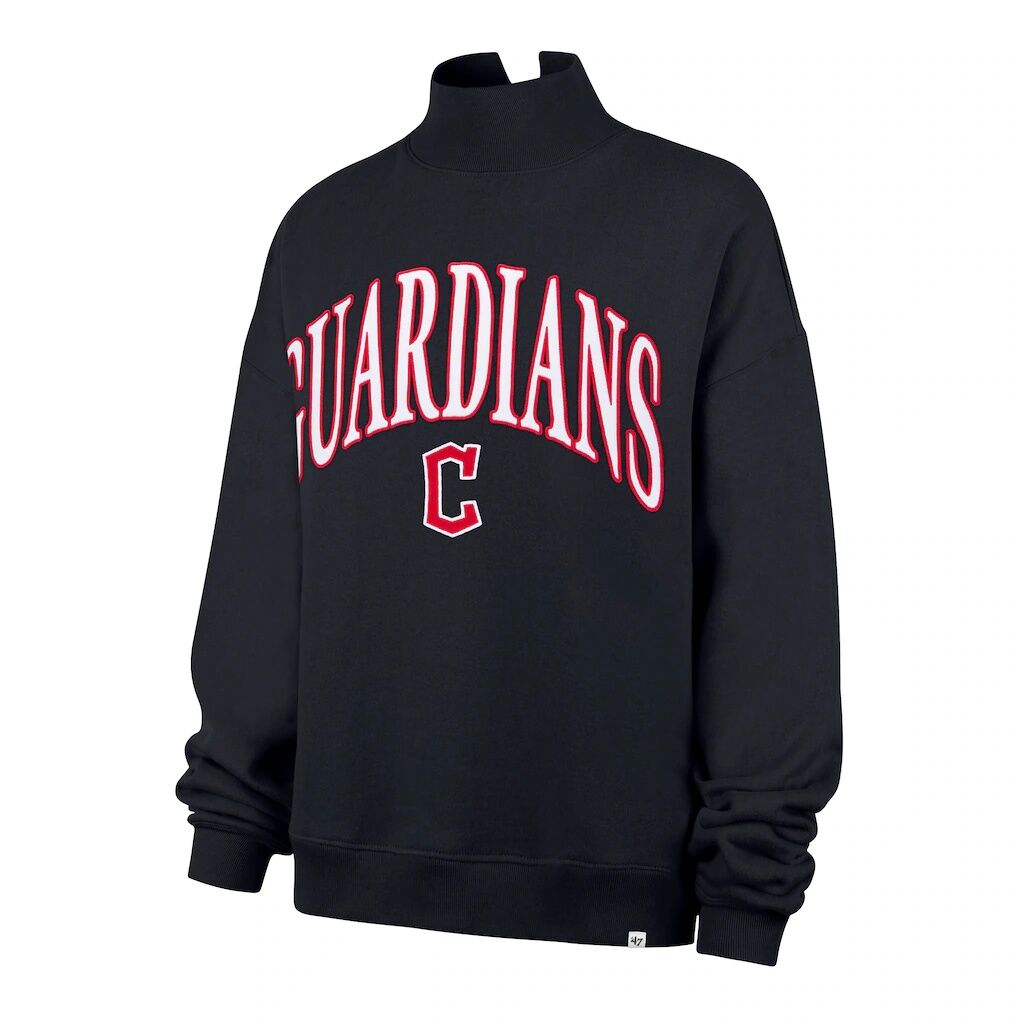 Cleveland Guardians '47 Women's Oversized Vantage Mock Neck Sweatshirt