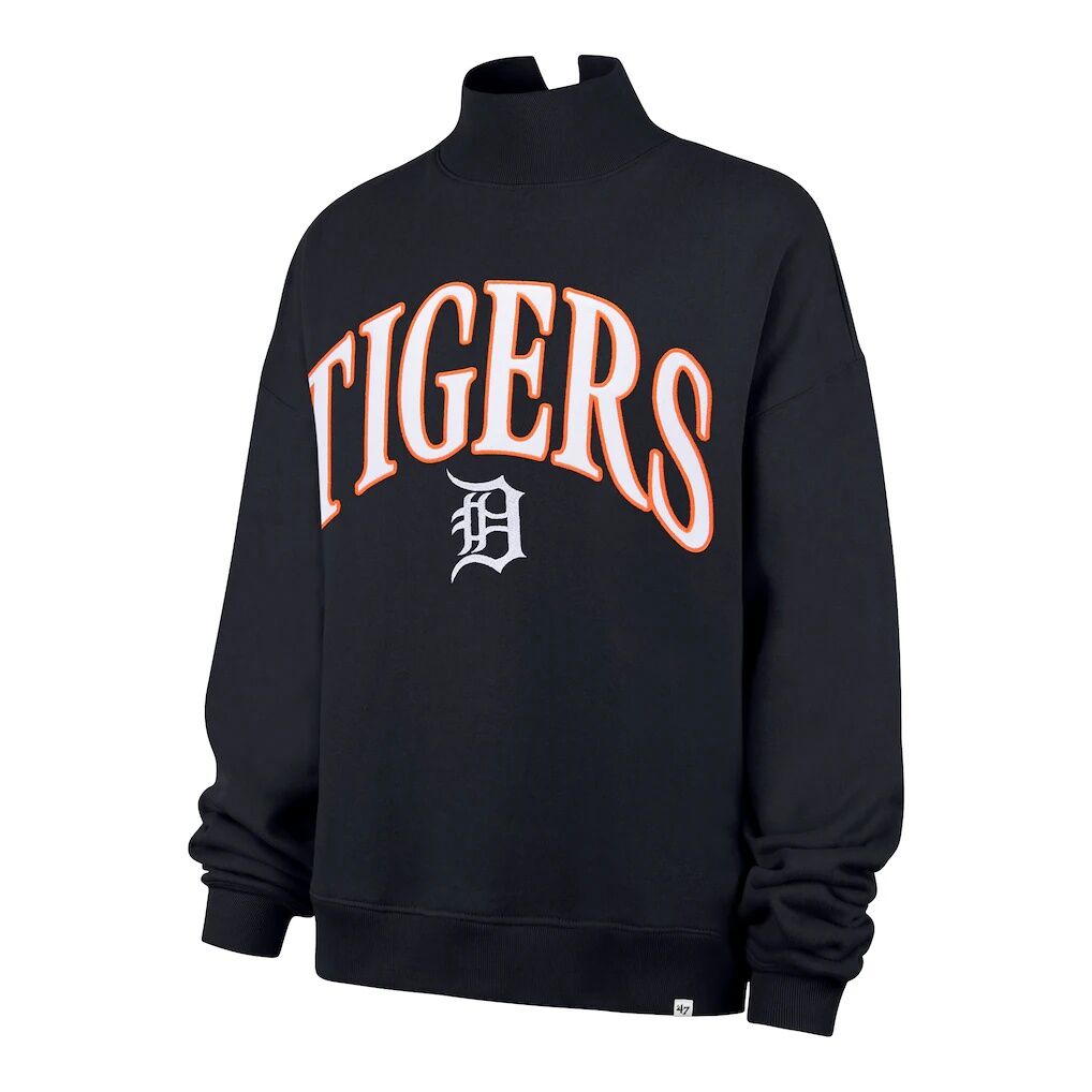 Detroit Tigers '47 Women's Oversized Vantage Mock Neck Sweatshirt