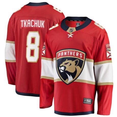 Brady Tkachuk Florida Panthers Fashion7 Home Breakaway Jersey - Red - Front View