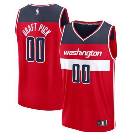 TBD Washington Wizards Fashion7 Youth 2026 NBA Draft First Round Pick Fast Break Replica Player Jersey - Red - Front View