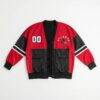 Atlanta Falcons Gameday Couture Women's MVP Era Satin Button-Down Cardigan - Red - Front View