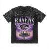 Baltimore Ravens Gameday Couture Women's Sky's the Limit Washed Micro Rhinestone T-Shirt - Black - Front View