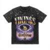 Minnesota Vikings Gameday Couture Women's Sky's the Limit Washed Micro Rhinestone T-Shirt - Black - Front View