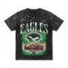 Philadelphia Eagles Gameday Couture Women's Sky's the Limit Washed Micro Rhinestone T-Shirt - Black - Front View