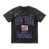New York Giants Gameday Couture Women's In the Zone Washed Micro Rhinestone T-Shirt - Black - Front View
