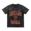 Chicago Bears Gameday Couture Women's In the Zone Washed Micro Rhinestone T-Shirt - Black - Front View