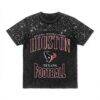 Houston Texans Gameday Couture Women's In the Zone Washed Micro Rhinestone T-Shirt - Black - Front View