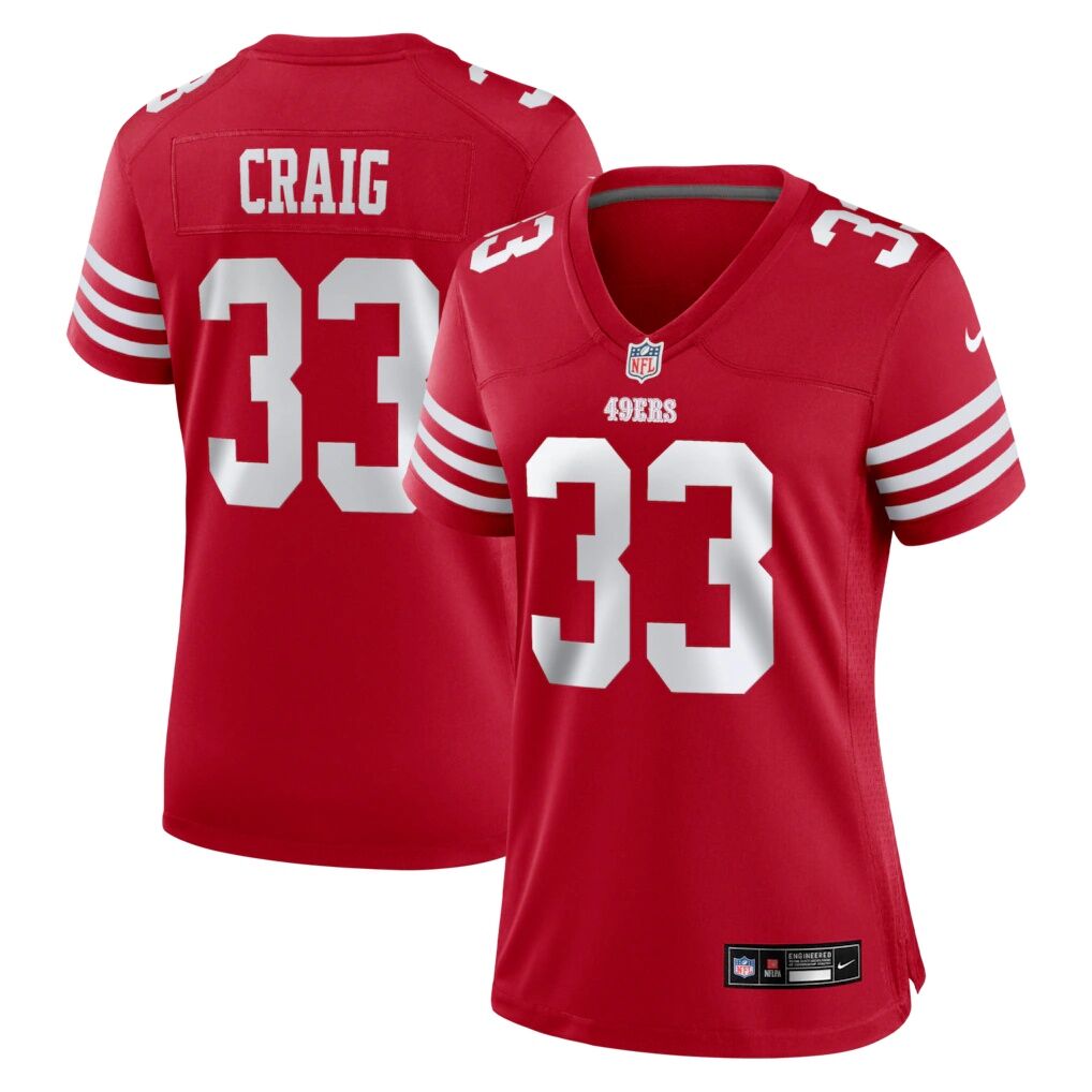 Roger Craig San Francisco 49ers Nike Women's Team Retired Game Jersey - Scarlet