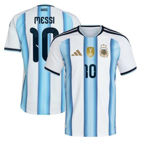 Lionel Messi Argentina National Team adidas 2026 Home On-Field Authentic Jersey - White - Front View