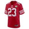 Christian McCaffrey San Francisco 49ers Nike 80th Anniversary Game Jersey - Scarlet - Side View