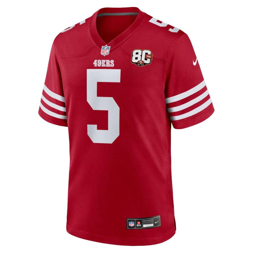 Mike Evans San Francisco 49ers Nike 80th Anniversary Game Jersey - Scarlet