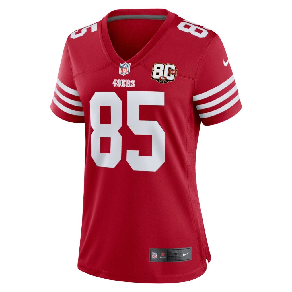 George Kittle San Francisco 49ers Nike Women's 80th Anniversary Game Jersey - Scarlet
