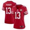 Brock Purdy San Francisco 49ers Nike Women's 80th Anniversary Game Jersey - - Front View